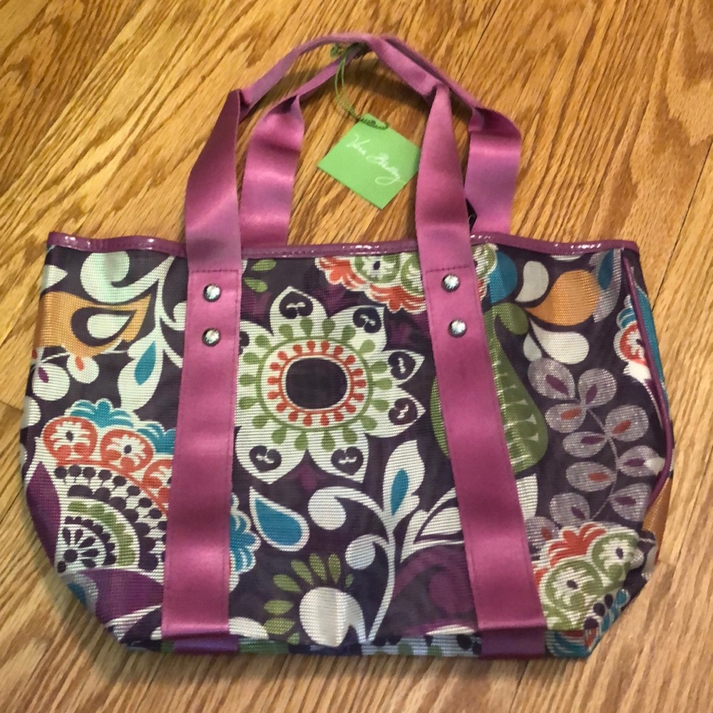 Vera Bradley small mesh tote plum crazy